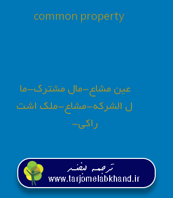 common property به فارسی